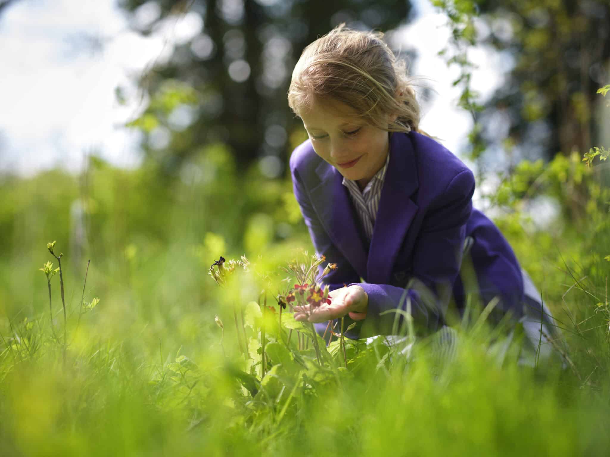 Kimbolton pupil in the school grounds