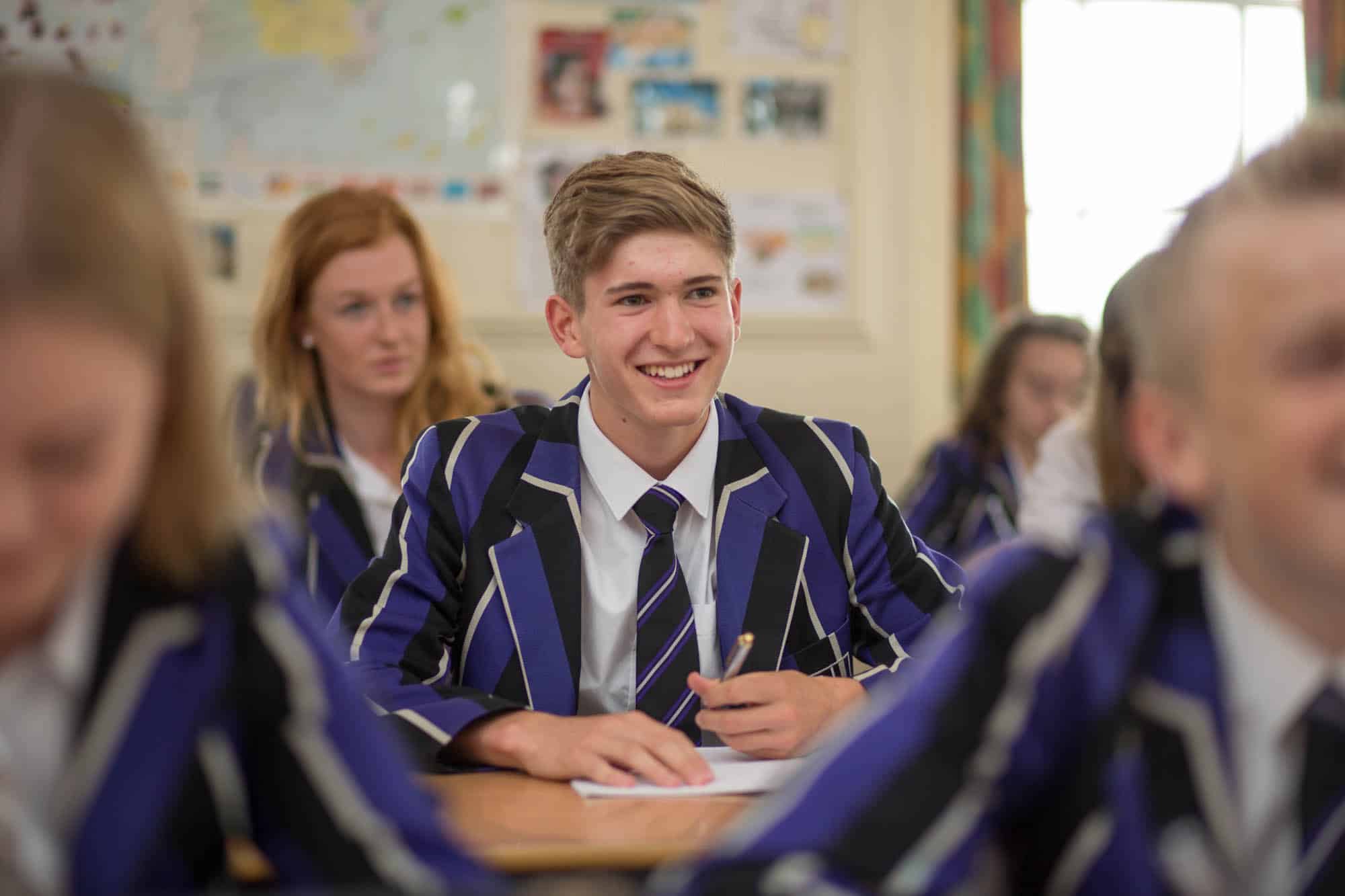 Kimbolton pupil in a classroom