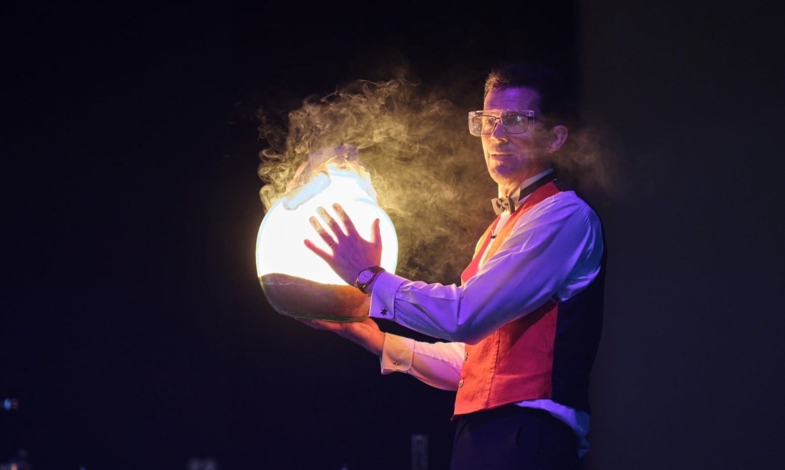 Teacher conducting a science experiment