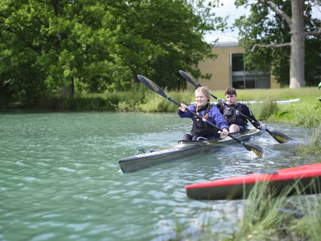 Kimbolton pupil canoeing