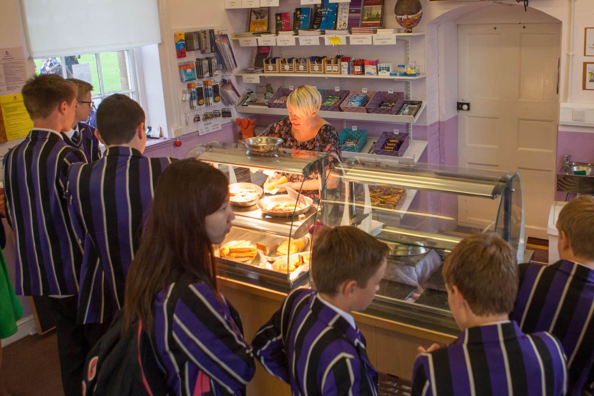 Photo of Kimbolton pupils at the School Shop